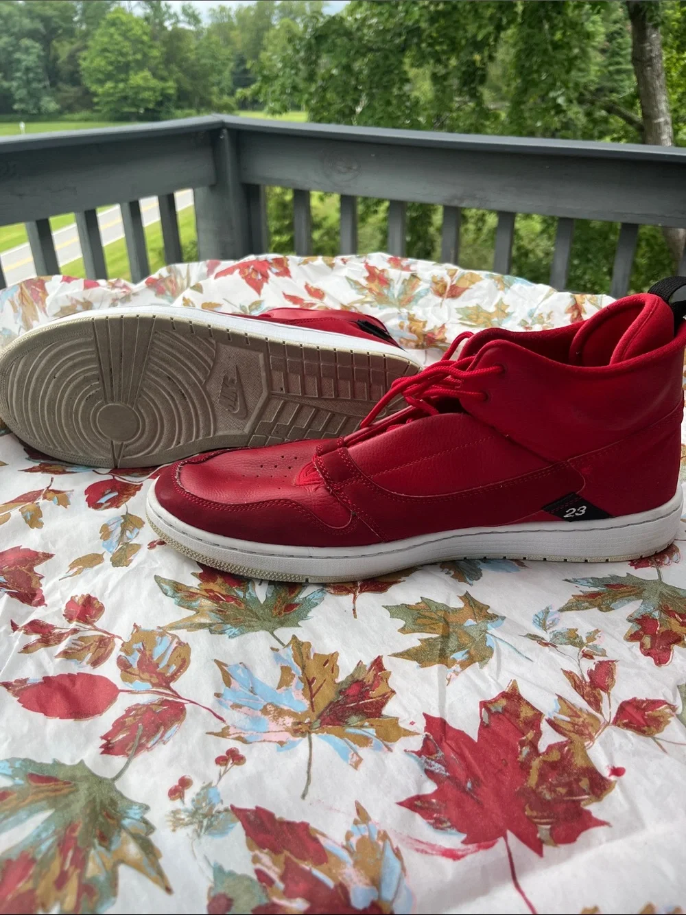 Jordan Men's Red High-Top Sneakers